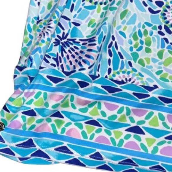 Lilly Pulitzer Nadine Chilly Lilly Dress XL Blue Ibiza Open Water - Picture 3 of 4